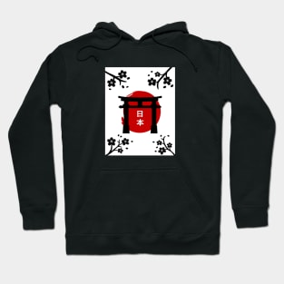 Torii Gate Japanese Sakura Hoodie